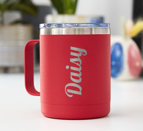 300ml Red Personalized Travel Mug