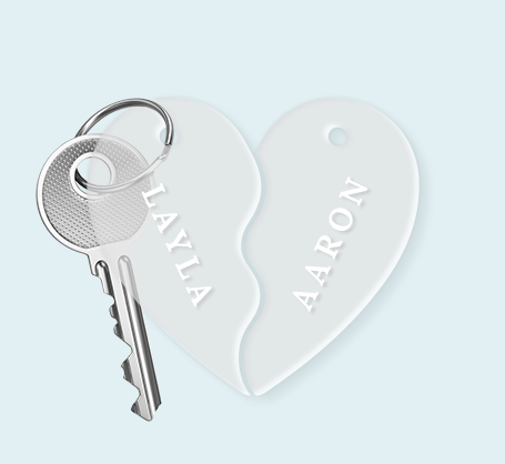 Piece Of My Heart Keychain - Clear
