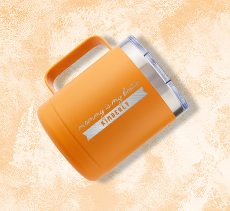 300ml Orange Personalized Travel Mug