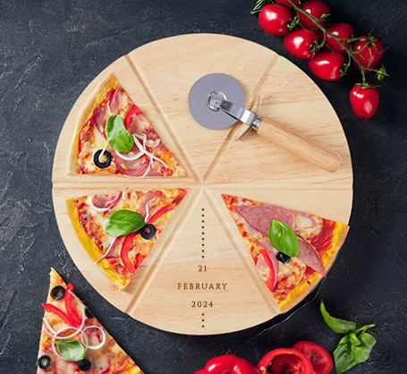 Personalized Wood Pizza Set