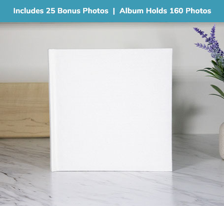 4x6 White Linen Photo Album