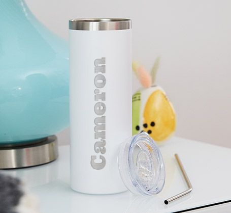 600ml White Personalized Tumbler