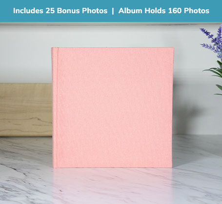 4x6 Coral Linen Photo Album