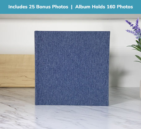 4x6 Blue Linen Photo Album