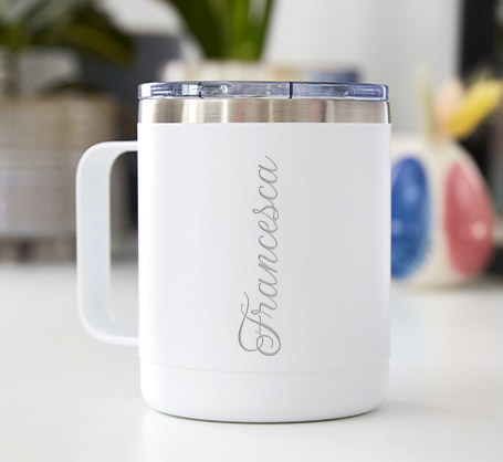 300ml White Personalized Travel Mug