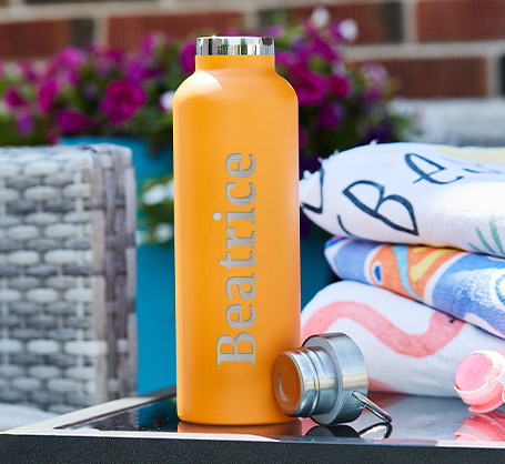 750ml Orange Personalized Bottle 