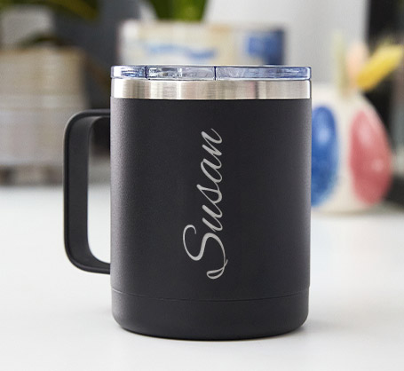 300ml Black Personalized Travel Mug