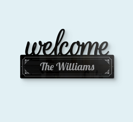 19" Welcome Wall Sign