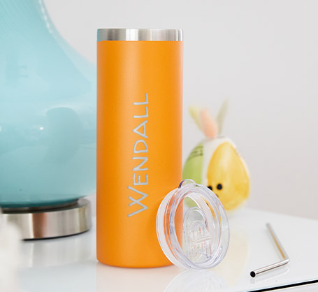 600ml Orange Personalized Tumbler